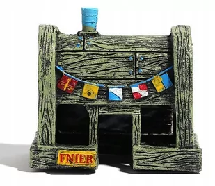 OZDOBA AKWARIOWA Domek Restauracja 9cm Akwarium - Dekoracje do akwarium - miniaturka - grafika 1