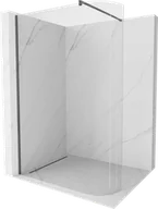 Ścianki i drzwi prysznicowe - Mexen Kioto ścianka prysznicowa zaokrąglona Walk-in 100 x 200 cm, transparent 8 mm, gun gray szczotkowany - 800-100-101-66-06 - miniaturka - grafika 1