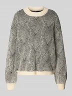 Swetry damskie - Sweter o kroju comfort fit z dzianiny z dodatkiem wełny model ‘JENNA’ - miniaturka - grafika 1
