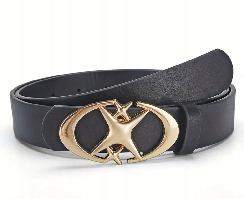 Młodzieżowy Pasek Z Gwiazdkami Złoty Gwiazdki Gwiazdy Stars Streetwear Y2K