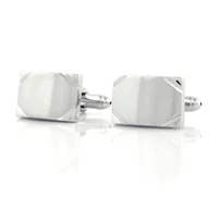 Spinki do mankietów i krawatów - Spinki do mankietów srebrne EM 58 - EM Men's Accessories - miniaturka - grafika 1