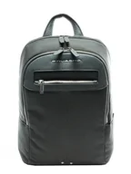 Plecaki - Piquadro mały plecak ze skóry i tkaniny, zielony, mały plecak ze skóry i tkaniny, zielony, Mały plecak ze skóry i tkaniny - miniaturka - grafika 1