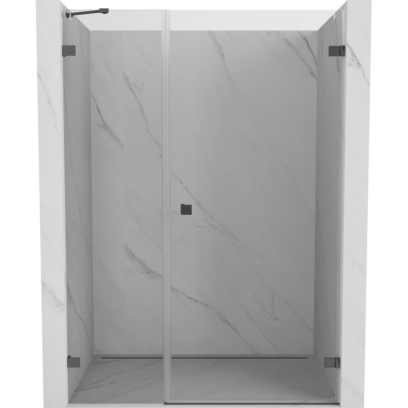 Mexen Lunar-B drzwi prysznicowe uchylne prawe 140 cm, transparent, gun metal - 832S-140-050-95-00-P