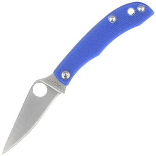 Nóż składany Spyderco Honeybee Blue G10, Satin 12C27 (C137GBLP) - Noże - miniaturka - grafika 1