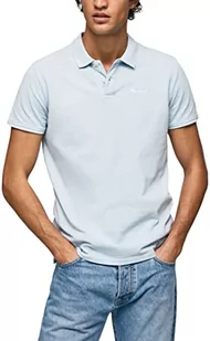 Pepe Jeans Oliver Gd męska koszulka polo, Niebieski (Bleach Blue), M - Koszulki męskie - miniaturka - grafika 1