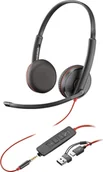 Słuchawki - Poly Blackwire 3225 Stereo USB-C Headset 8X229A6 - miniaturka - grafika 1