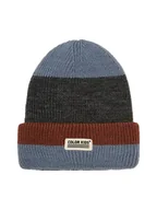Czapki dla dzieci - Color Kids Czapka beanie w kolorze szaro-niebiesko-jasnobrązowym - miniaturka - grafika 1