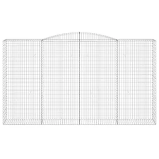 Kosze gabionowe, 3 szt, 400x50x220/240 cm, galwanizowane żelazo - Ogrodzenia - miniaturka - grafika 5