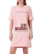 Sukienki - Love Moschino Sukienka damska w kształcie litery T, różowy, 42 - miniaturka - grafika 1