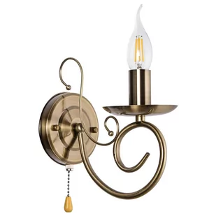 Maria Teresa Inne Kinkiet LAMPA ścienna VEN K-N 1541/1 PN świecznikowa OPRAWA metalowa patyna VEN K-N 1541/1 PN - Lampy ścienne - miniaturka - grafika 1