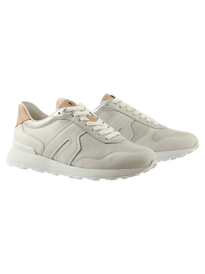 Högl Skórzane sneakersy w kolorze beżowym