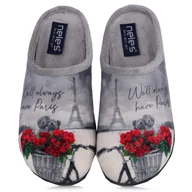 Kapcie damskie - Pantofle damskie hiszpańskie Neles 4310.685 GRIS R.36 - miniaturka - grafika 1