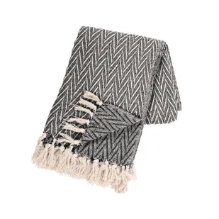 Koc z bawełny z recyklingu 130x170 cm Alpana – Tiseco Home Studio - Koce - miniaturka - grafika 1