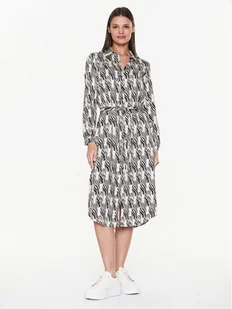 Sisley Sukienka koszulowa 4UUFLV03A Écru Regular Fit - Sukienki - miniaturka - grafika 1