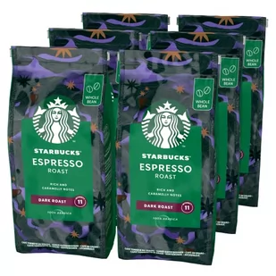 STARBUCKS Espresso Roast, Dark Roast, Kawa Ziarnista 200g (6 sztuk w zestawie) - Kawa - miniaturka - grafika 1