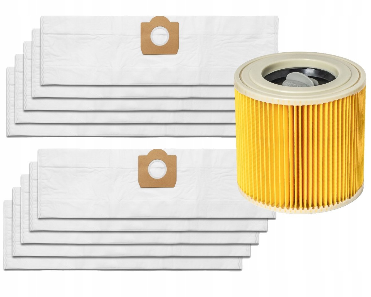10x WORKI+FILTR DO ODKURZACZA KARCHER WD3 200 MV3 SE4001 WD2 PLUS
