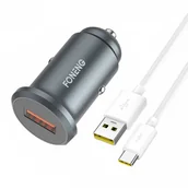 Kable - Mini zestaw ładujący GSM samochodowy Foneng C15 4A USB typu C (metalowy) - miniaturka - grafika 1
