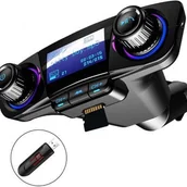Transmitery FM - Transmiter samochodowy wielofunkcyjny szeroki fm bluetooth - miniaturka - grafika 1