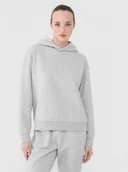 Bluzy damskie - Damska bluza dresowa nierozpinana z kapturem Outhorn OTHWAW24TSWSF1681 - szara - miniaturka - grafika 1