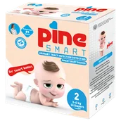 Pieluchy - Pine Smart pieluchy umożliwiające wykrycie infekcji dróg moczowych rozmiar 2 Mini 3-6 kg 24 sztuki - miniaturka - grafika 1