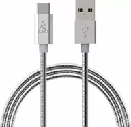 Kable USB - BlueLounge Smartline kabel USB-C 2.0 metalowy 1m srebrny - miniaturka - grafika 1