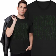 Koszulki męskie - Koszulka The Matrix Neo Morfeusz Keanu Reeves Kod Binarny - miniaturka - grafika 1