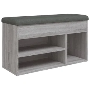 vidaXL Ławka na buty szara Sonoma 82x32x45,5 cm Materiał drewnopochodny - Szafki na buty - miniaturka - grafika 1