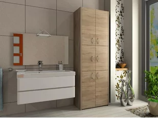 Słupek łazienkowy Adaś 6D Sonoma 56 cm - Szafki łazienkowe - miniaturka - grafika 2