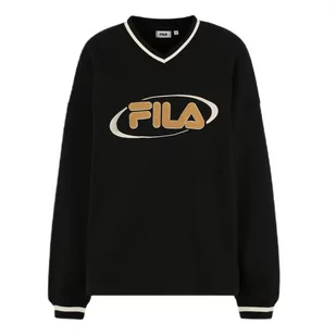 Bluza damska Fila Haelen dresowa czarna z aplikacją-M - Bluzy damskie - miniaturka - grafika 1