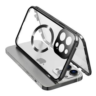 INF Zapinane na klamrę etui na telefon zapobiegające podglądaniu z osłoną obiektywu, kompatybilne z iPhonem Czarny iPhone 14 Pro Max - Etui i futerały do telefonów - miniaturka - grafika 1
