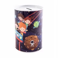 Skarbonki - METALOWA SKARBONKA PUSZKA KOSMOS RÓŻNE KOLORY - miniaturka - grafika 1