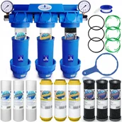 Uzdatniacze wody - Filtr Wody Na Cały Dom Zmiękczacz 3-STOPNIOWY 3/4 - miniaturka - grafika 1