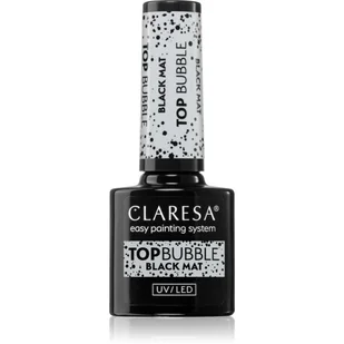 Claresa Top Bubble black Matt No wipe -5g - Lakiery hybrydowe - miniaturka - grafika 1