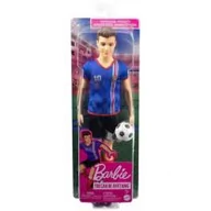 Lalki dla dziewczynek - Lalka Barbie Ken Piłkarz niebieska koszulka Mattel - miniaturka - grafika 1