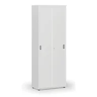 Szafy biurowe - Szafa biurowa z drzwiami przesuwnymi PRIMO WHITE, 2128 x 800 x 420 mm, biały - miniaturka - grafika 1