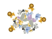 Dekoracje sali - Konfetti urodzinowe Safari - 54 szt. - miniaturka - grafika 1