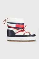 Śniegowce damskie - Tommy Jeans śniegowce EN0EN02162 TOMMY JEANS SNOWBOOT LOW kolor biały - miniaturka - grafika 1