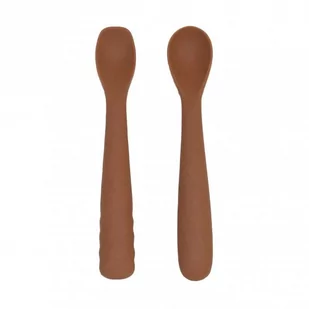 Łyżeczki silikonowe 2 szt. Terracotta Bo Jungle - Sztućce dla dzieci - miniaturka - grafika 1