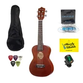 Inne instrumenty muzyczne - Ukulele Brown + zestaw akcesoriów/Harley Benton - miniaturka - grafika 1