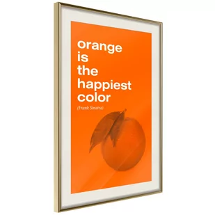 Plakat - Kolor pomarańczowy (rozmiar 40x60, wykończenie Rama złota z passe-partout) - Plakaty - miniaturka - grafika 1