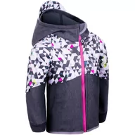 Kurtki i płaszcze dla chłopców - Dziecięca kurtka softshellowa Unuo Fleece Street Rozmiar dziecięcy: 74-80 / Kolor: szary/różówy - miniaturka - grafika 1