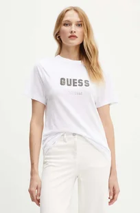 Guess t-shirt PYRAMIDE damski kolor biały W4YI35 KC8T0 - Koszulki sportowe damskie - miniaturka - grafika 1