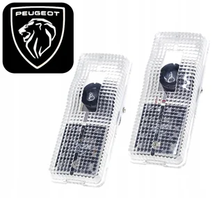 Komplet 2 Projektory Led Logo Peugeot 407 sedan Sw Lampka Drzwi Hologram Hd - Akcesoria tuningowe - miniaturka - grafika 1