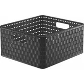 Pudła i pojemniki do przechowywania - ROTHO Koszyk ROTHO Country Antracytowy - miniaturka - grafika 1
