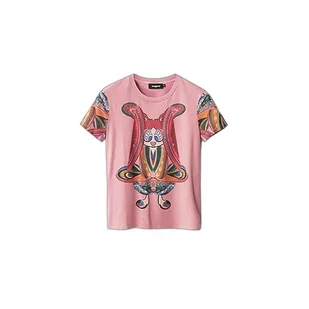 Desigual Damska koszulka z krótkim rękawem, czerwony, S - Koszulki i topy damskie - miniaturka - grafika 1