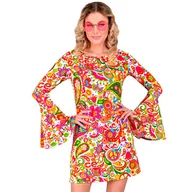 Stroje karnawałowe - Strój sukienka damska kolorowa łezki hipis-M - miniaturka - grafika 1