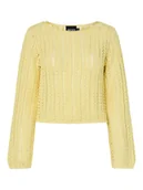 Swetry damskie - Pieces Sweter "Siri" w kolorze żółtym - miniaturka - grafika 1