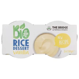 DESER RYŻOWY O SMAKU WANILIOWYM BEZGLUTENOWY BIO (2 x 130 g)  260 g - THE BRIDGE - Woda - miniaturka - grafika 1
