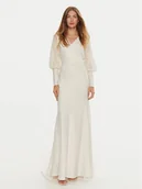 Sukienki - YAS Sukienka wieczorowa Dottea 26034444 Biały Regular Fit - miniaturka - grafika 1