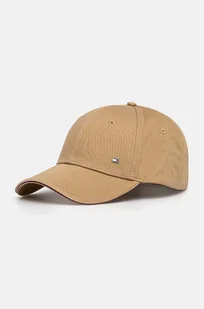 Tommy Hilfiger czapka z daszkiem bawełniana kolor beżowy gładka AM0AM12534 - Czapki męskie - miniaturka - grafika 1